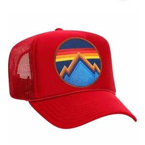 Sold Out NWOT Aviator Nation Red All Seasons Circle Trucker Hat